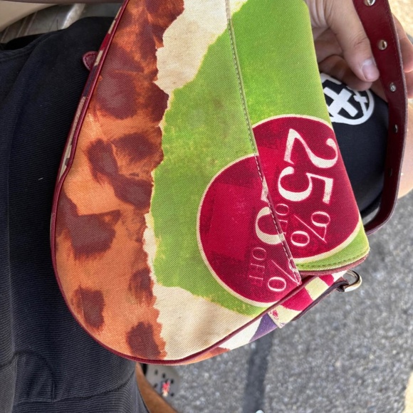 Saddle vintage cloth handbag - Picture 2 of 4